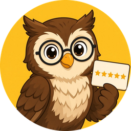 The Reviews Reviewed owl mascot